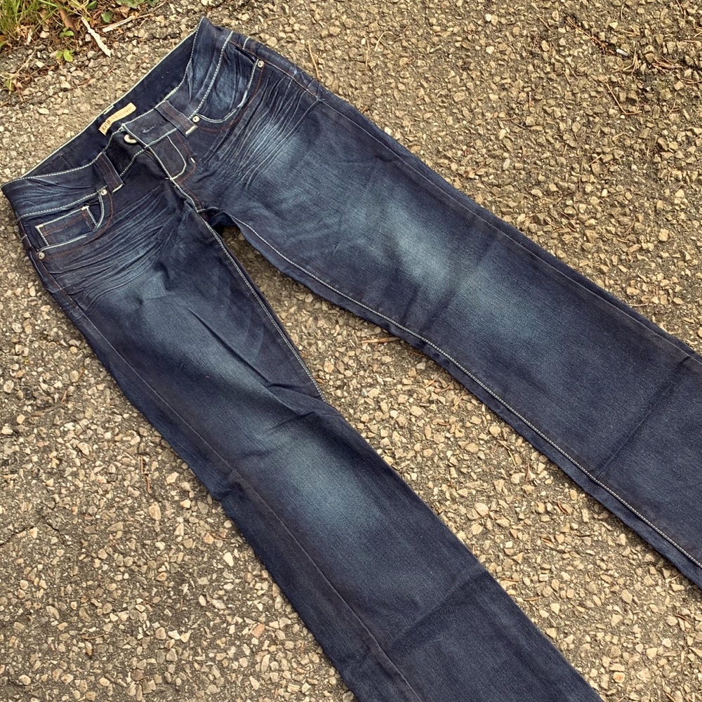 Guess Dark Wash Slight Flare or Boot Cut